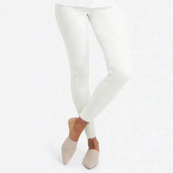 SPANX White Distressed Skinny Jean Leggings Size s - Picture 2 of 14